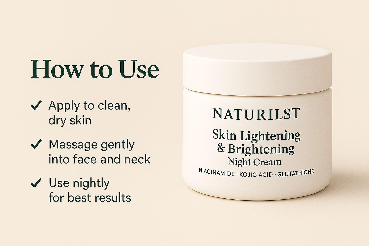 NATURILST Skin Lightening & Brightening Night Cream - Image 3